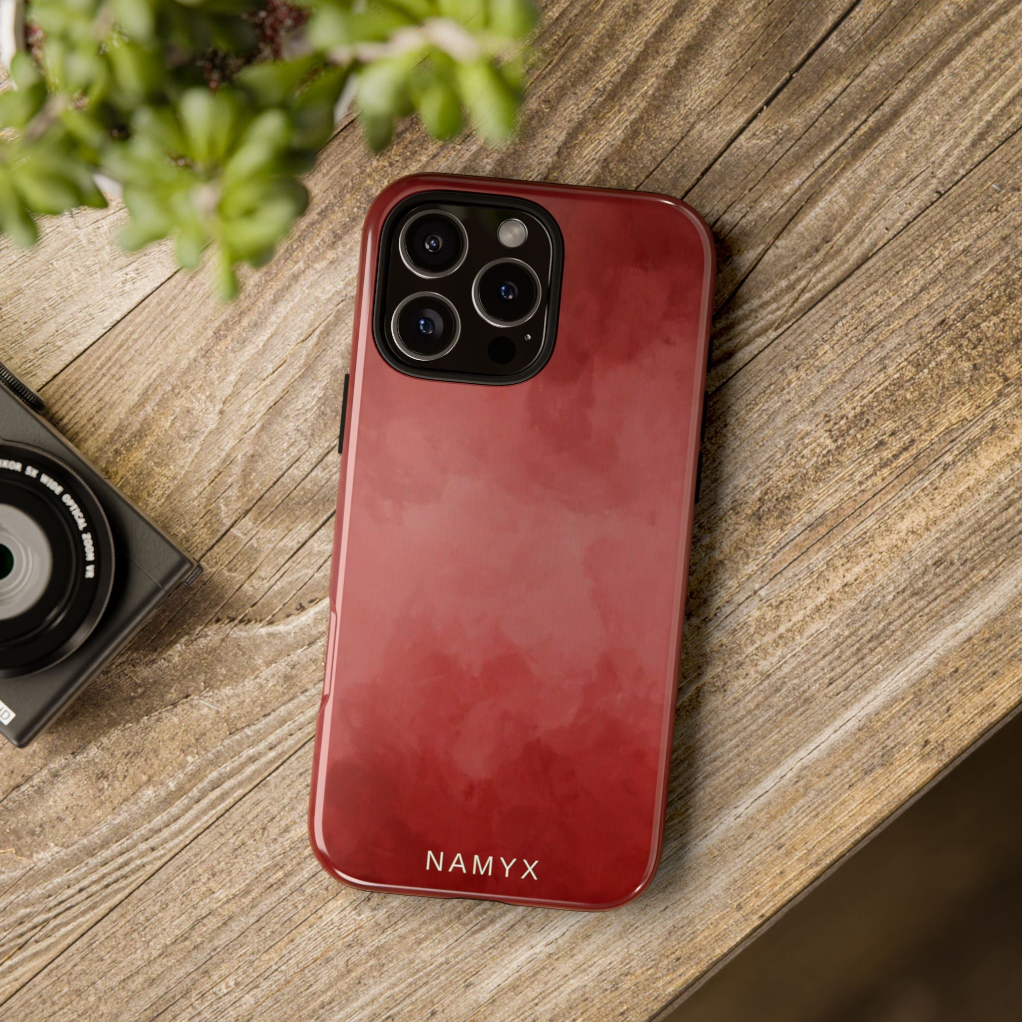 Red Watercolor Tough Phone Case — Durable Protective iPhone Cover