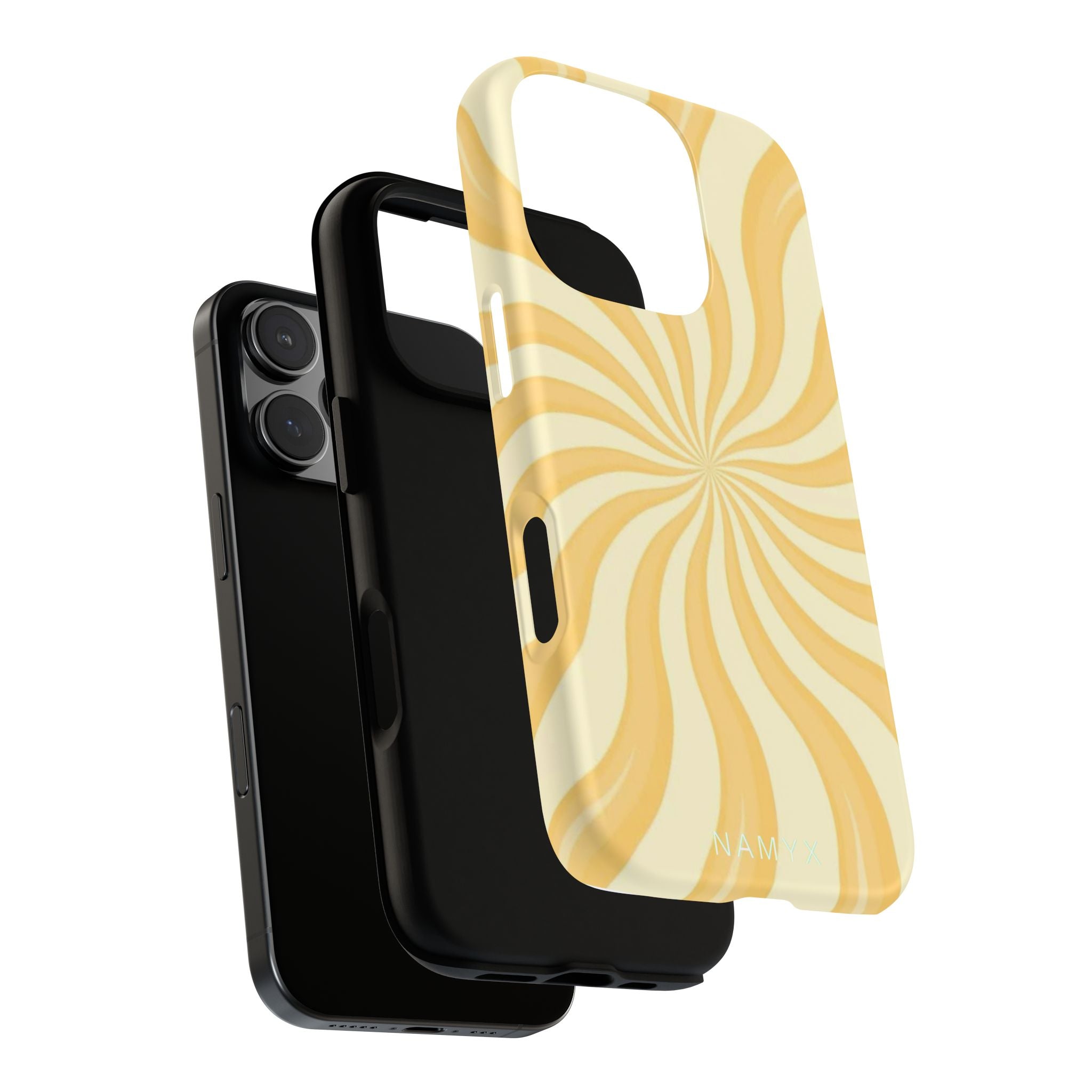 Phone Case — Retro Yellow Swirl Tough Protective Cover