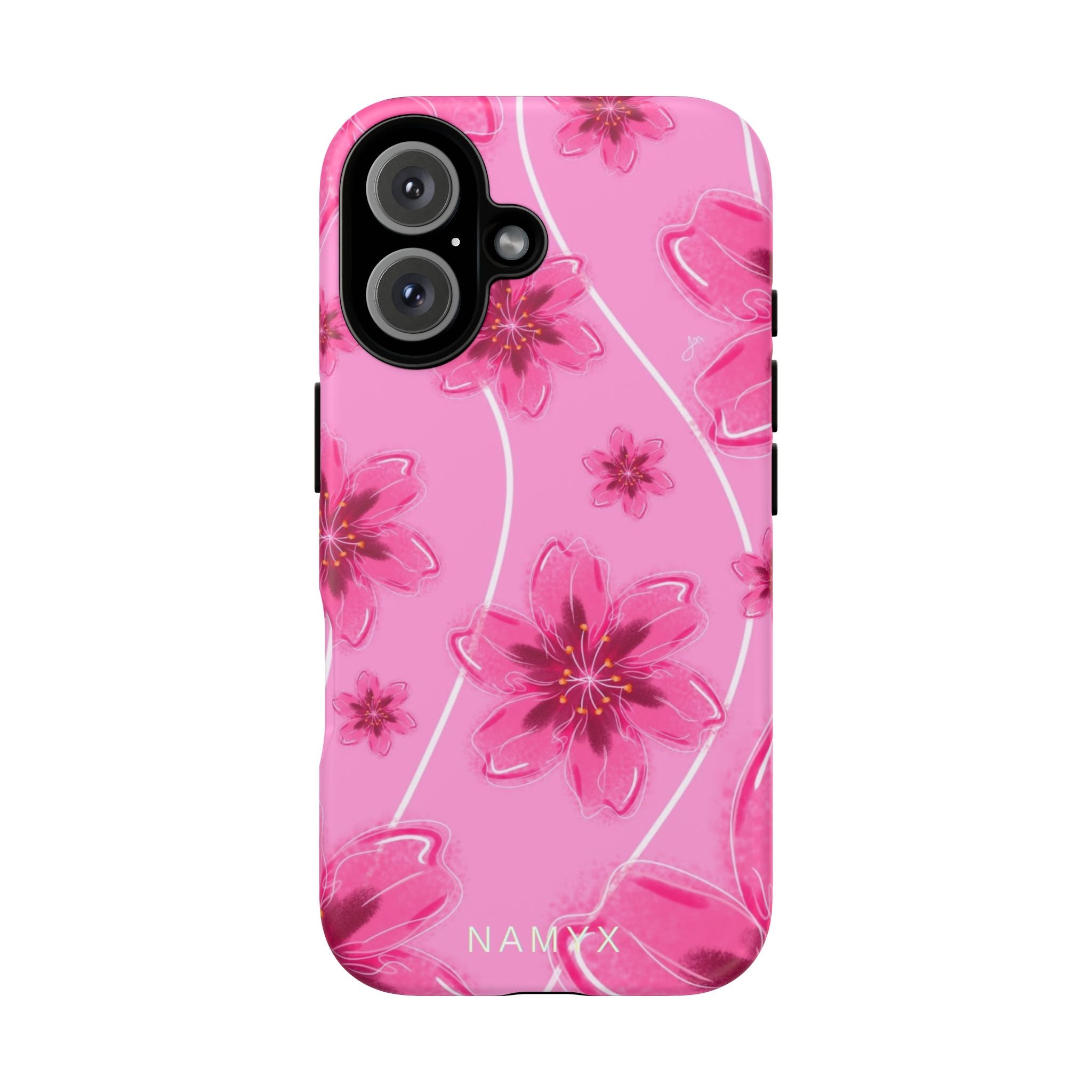 Pink Cherry Blossom Tough Phone Case — Floral Protective Cover