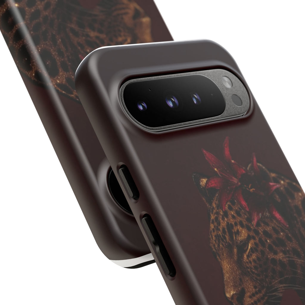 Leopard Floral Tough Phone Case