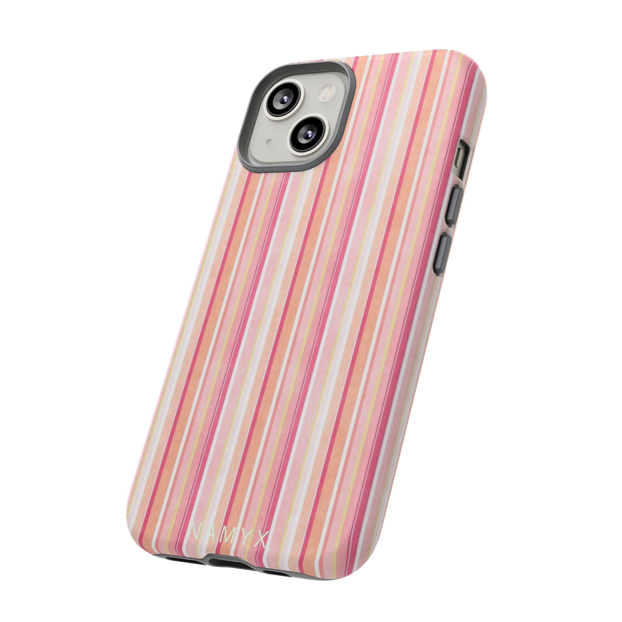 Pink Vintage Stripe Tough Phone Case