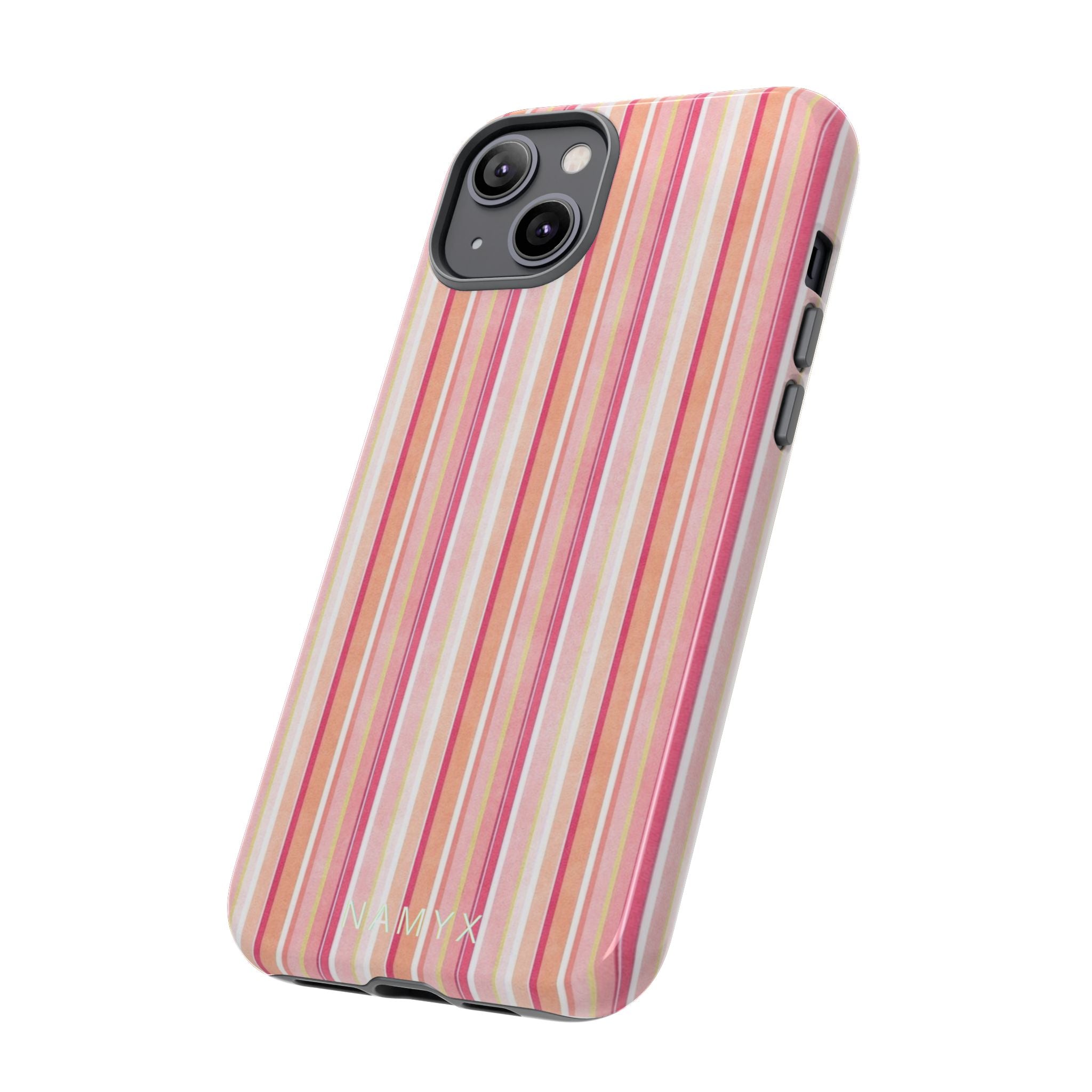 Pink Vintage Stripe Tough Phone Case