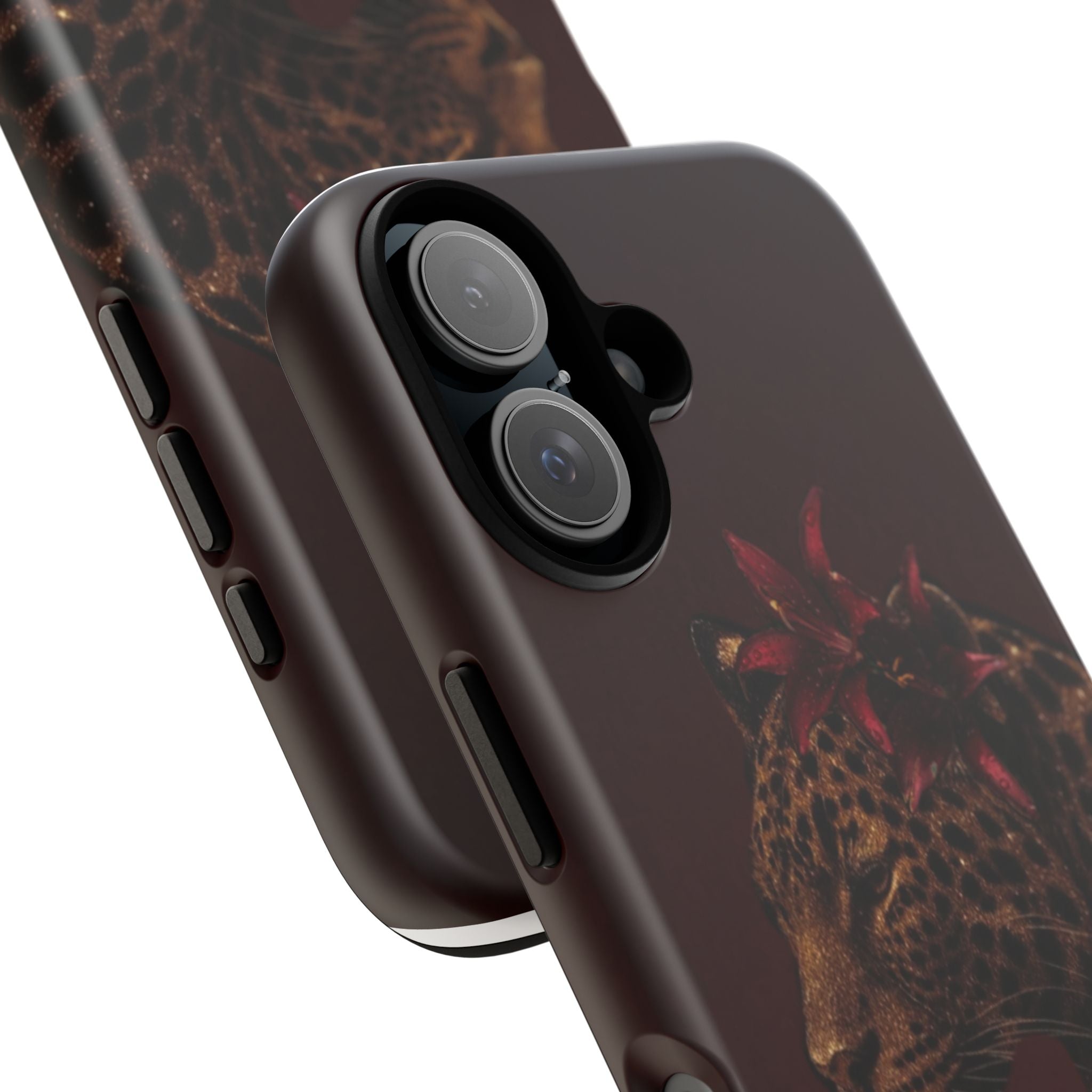 Leopard Floral Tough Phone Case