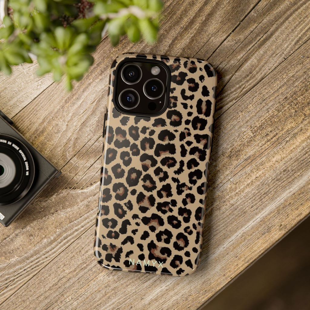 Leopard Print Tough Phone Case – Durable Protective Animal Print Phone Cover