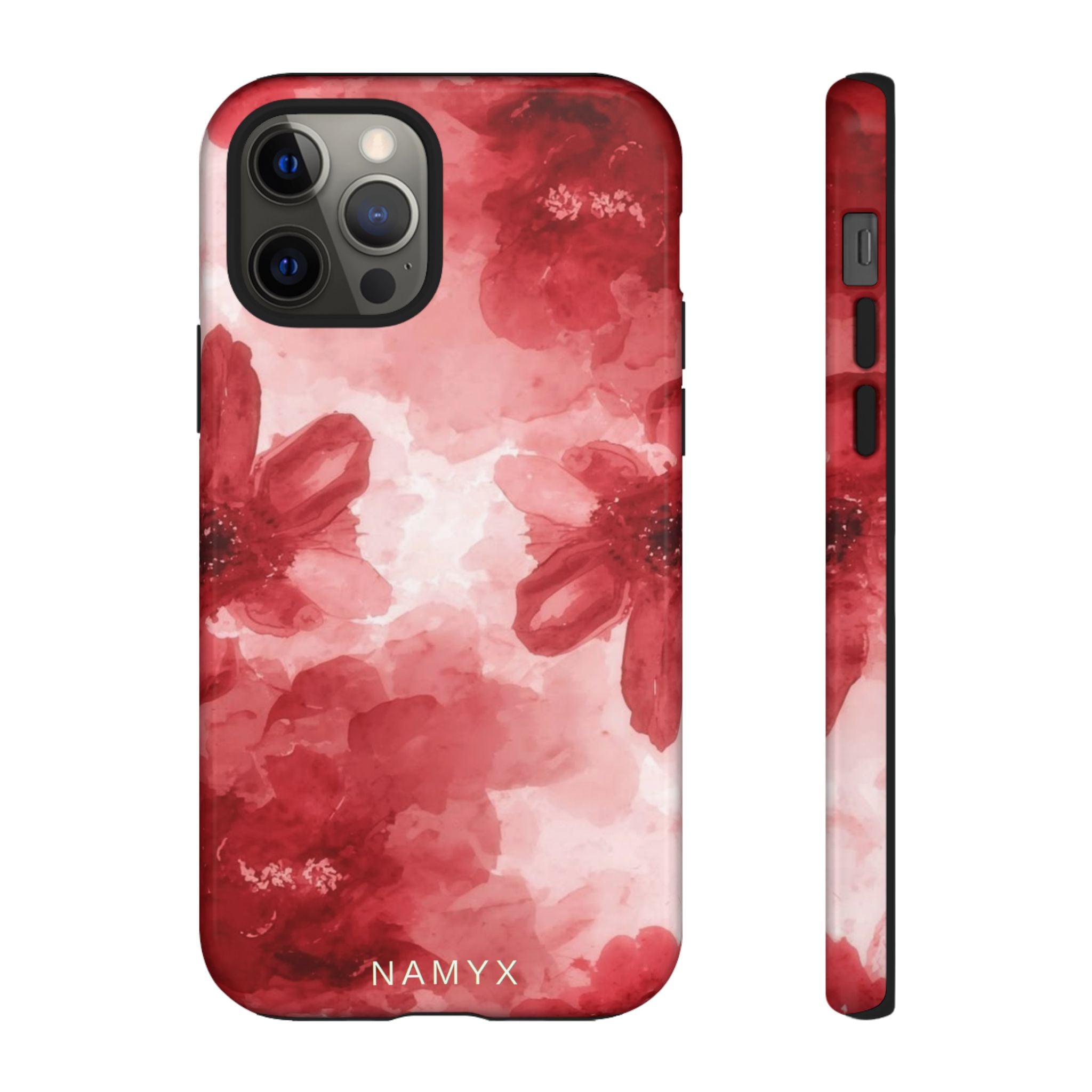 Floral Red Watercolor Tough Phone Case
