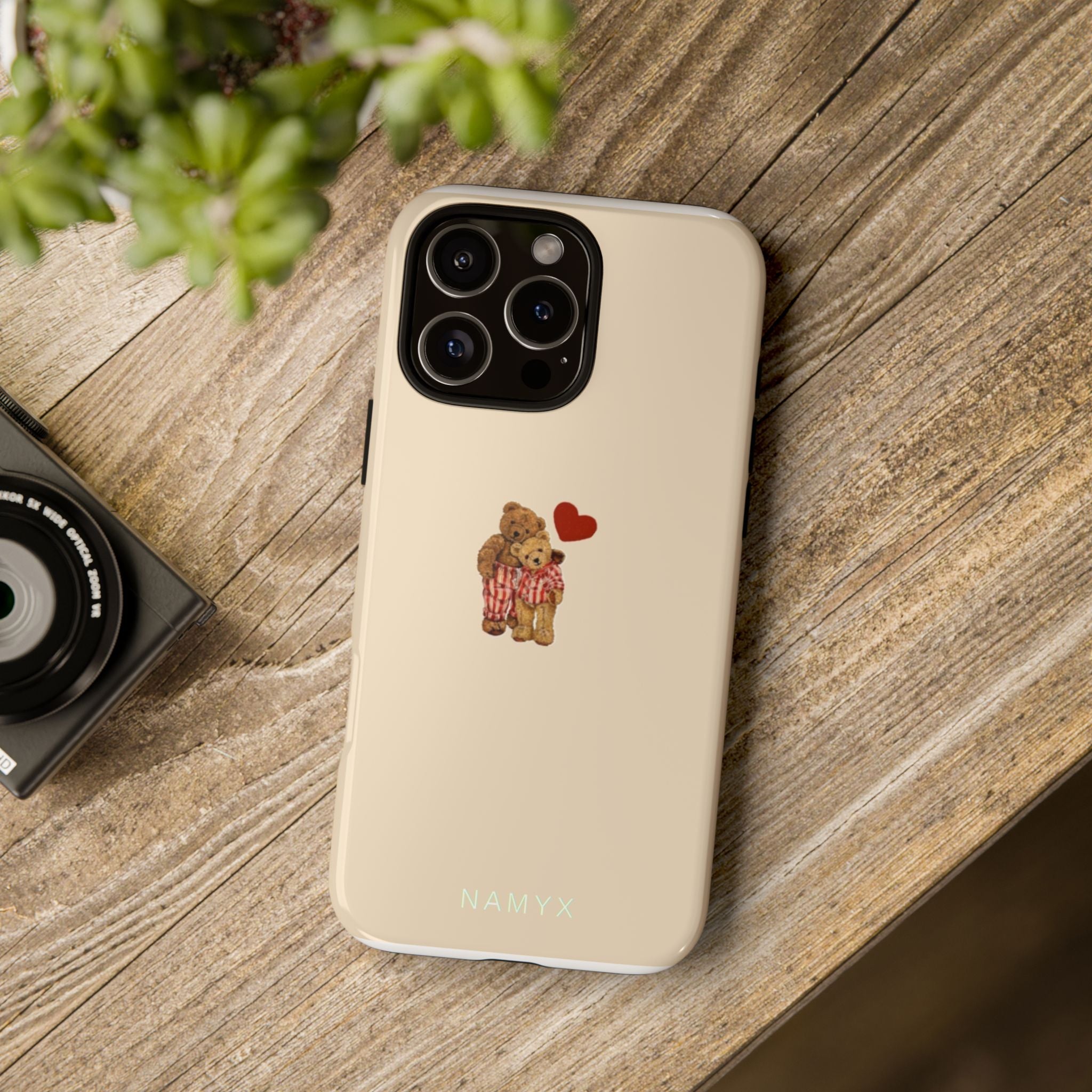 Teddy Heart Phone Case — Cute Vintage Plush Bear Protective iPhone Case