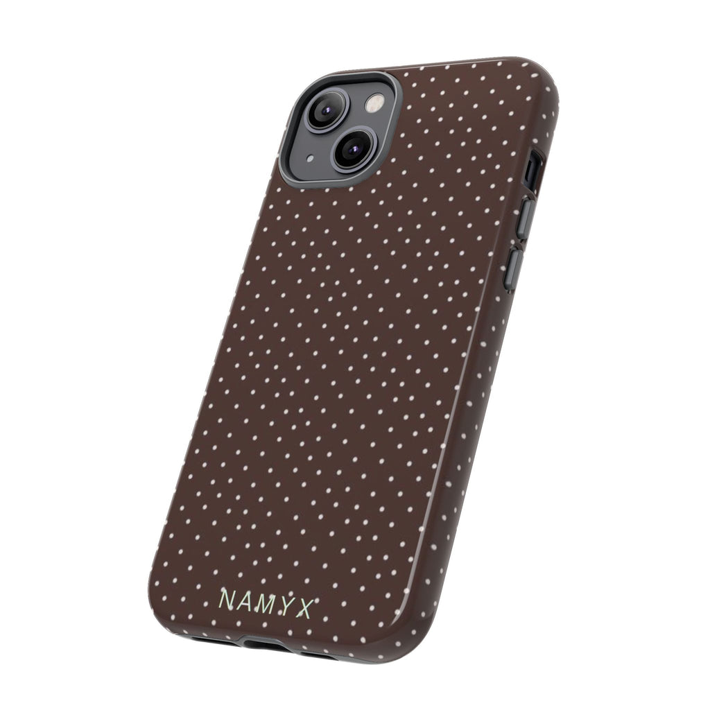Brown Polka Dot Tough Phone Case - Slim Protective iPhone Cover