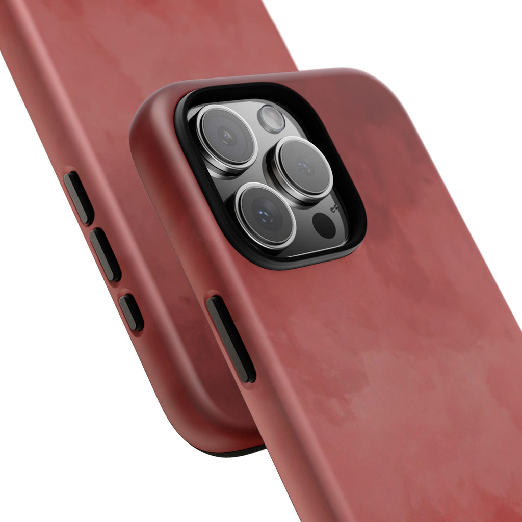 Red Watercolor Tough Phone Case — Durable Protective iPhone Cover