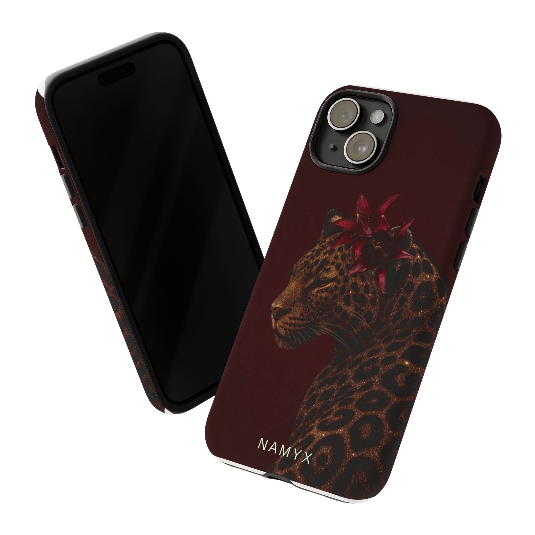 Leopard Floral Tough Phone Case