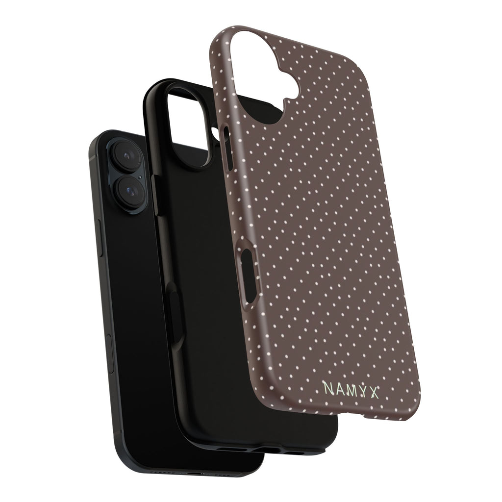Brown Polka Dot Tough Phone Case - Slim Protective iPhone Cover