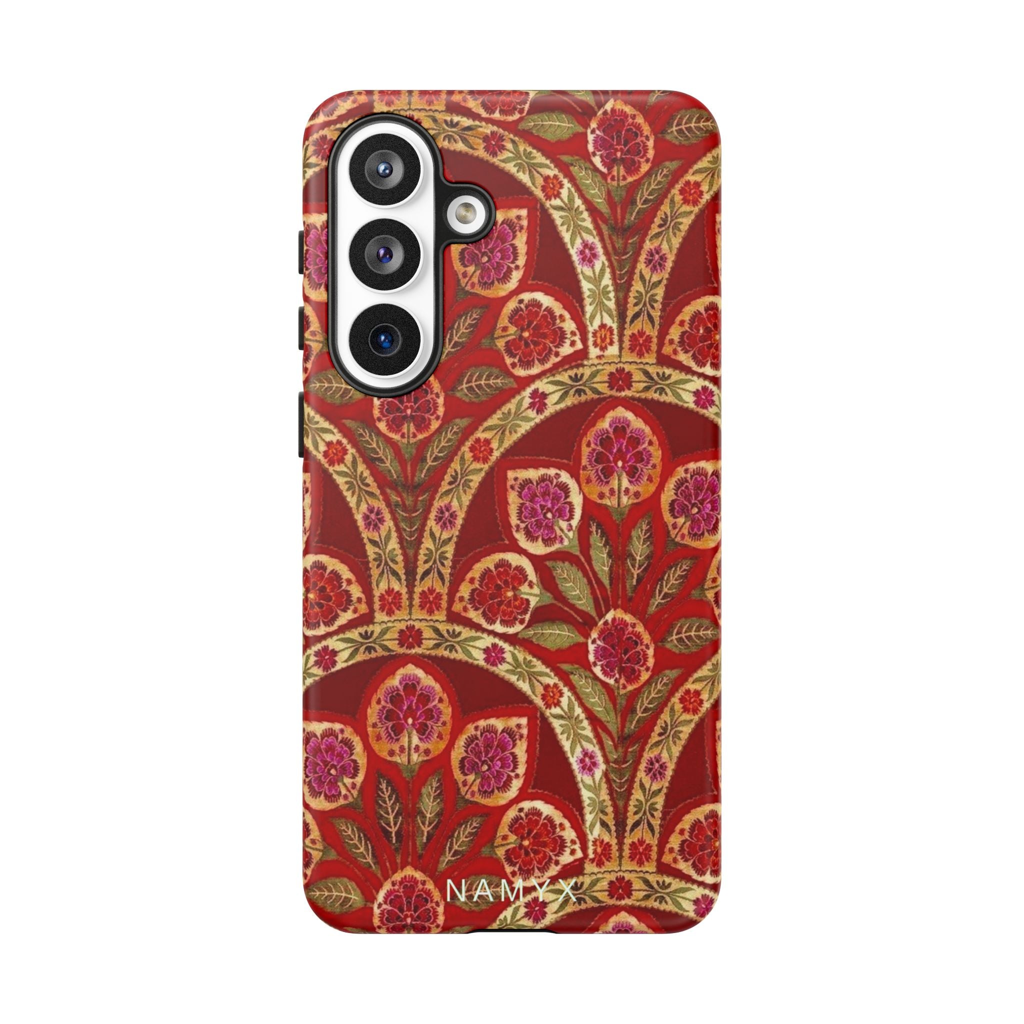 Floral Paisley Tough Phone Case — Red Gold Vintage Pattern