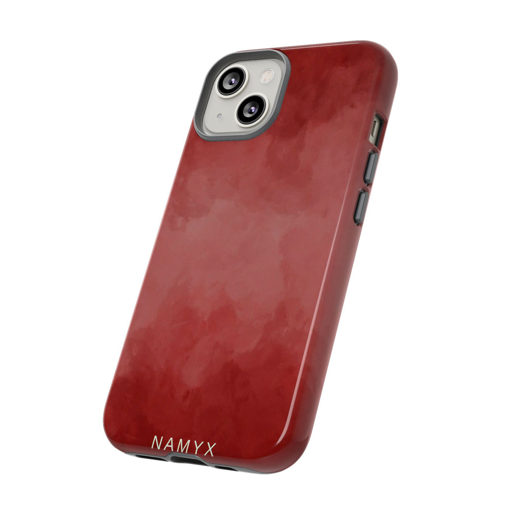 Red Watercolor Tough Phone Case — Durable Protective iPhone Cover