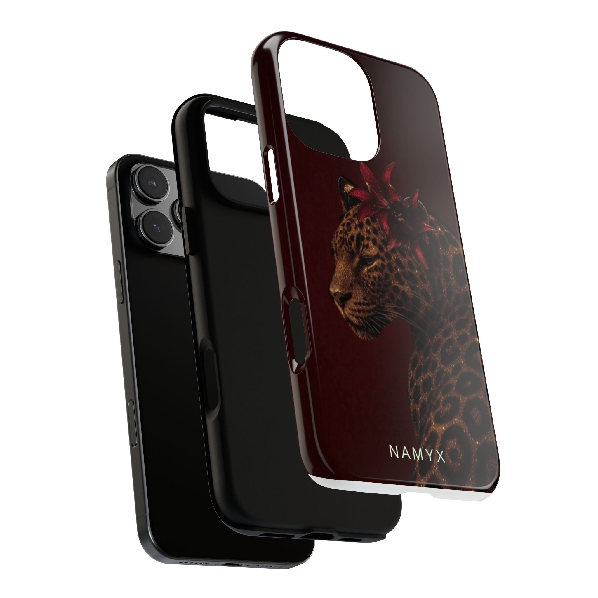Leopard Floral Tough Phone Case