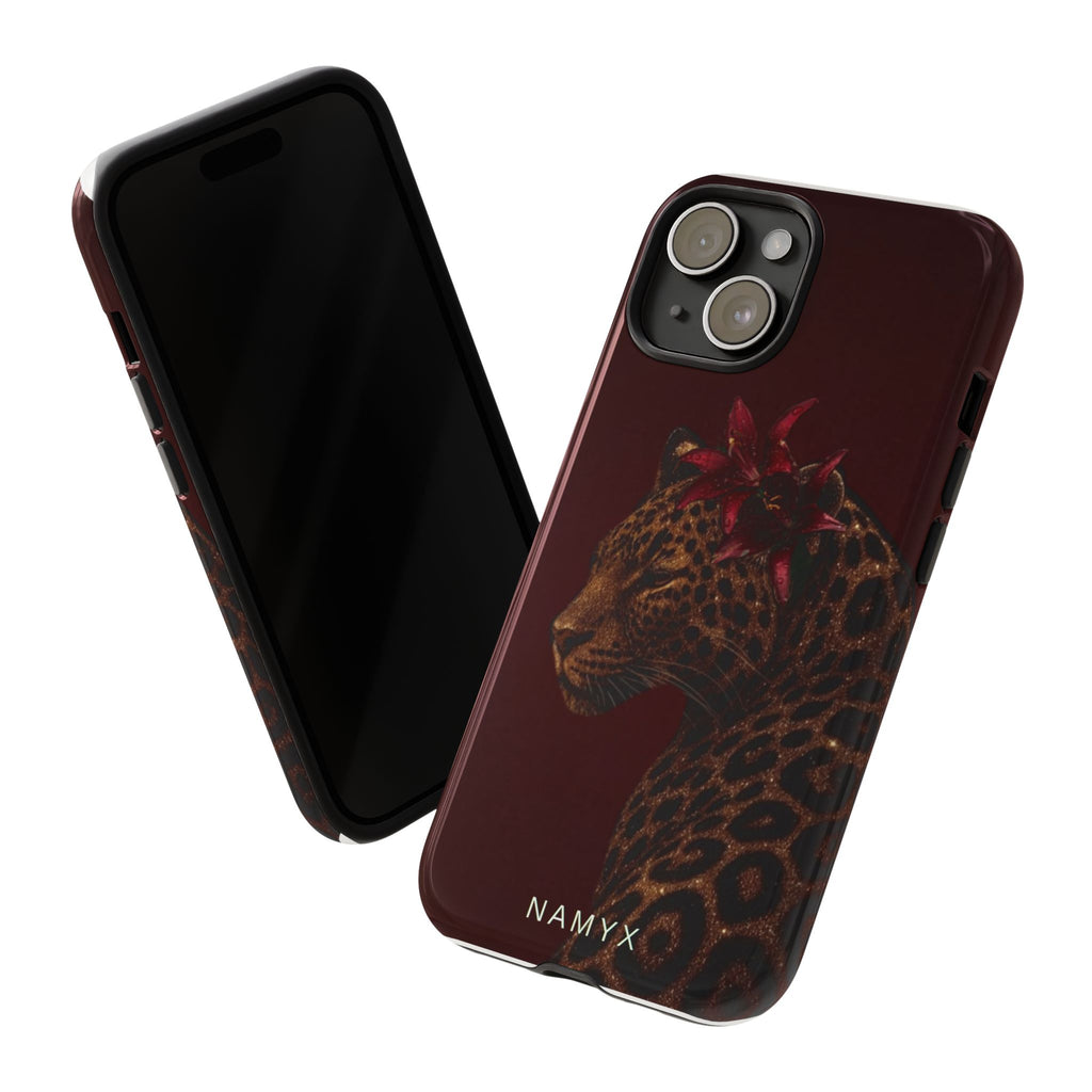 Leopard Floral Tough Phone Case