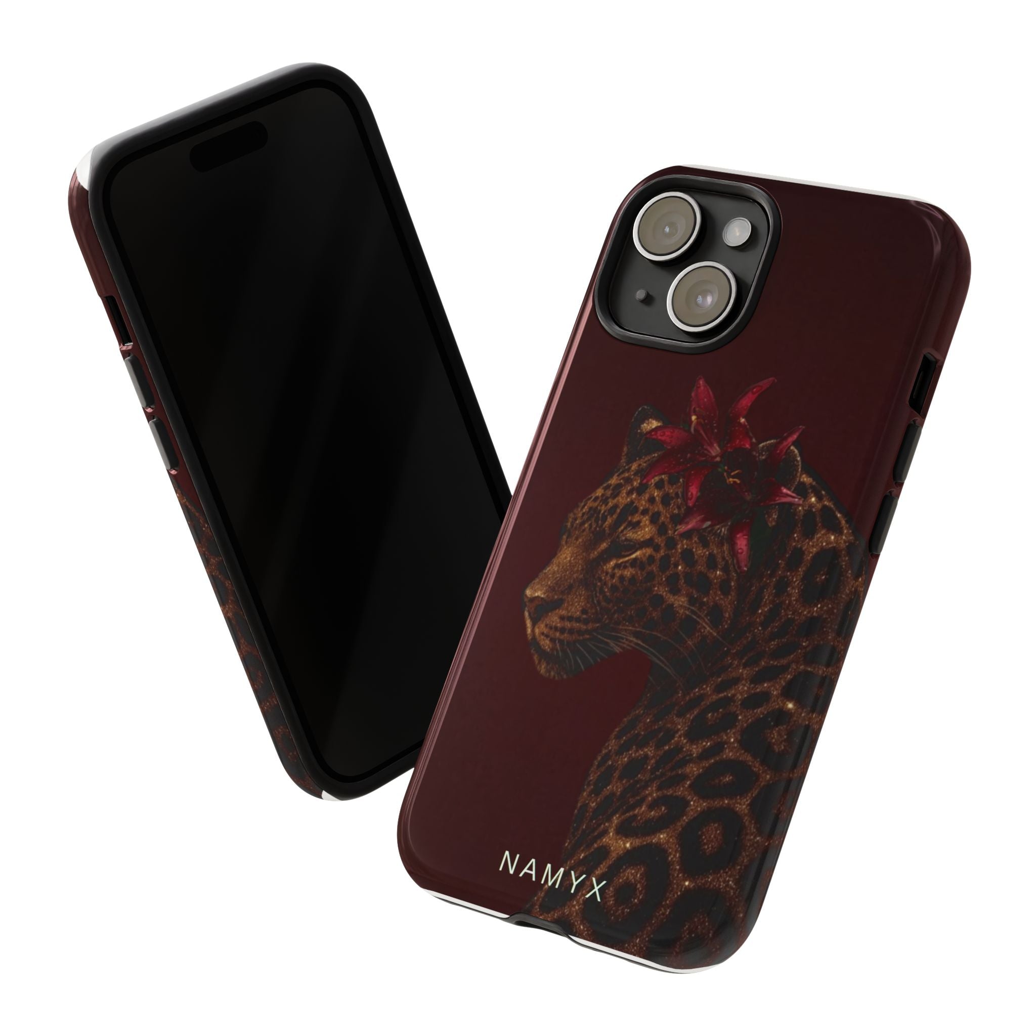 Leopard Floral Tough Phone Case