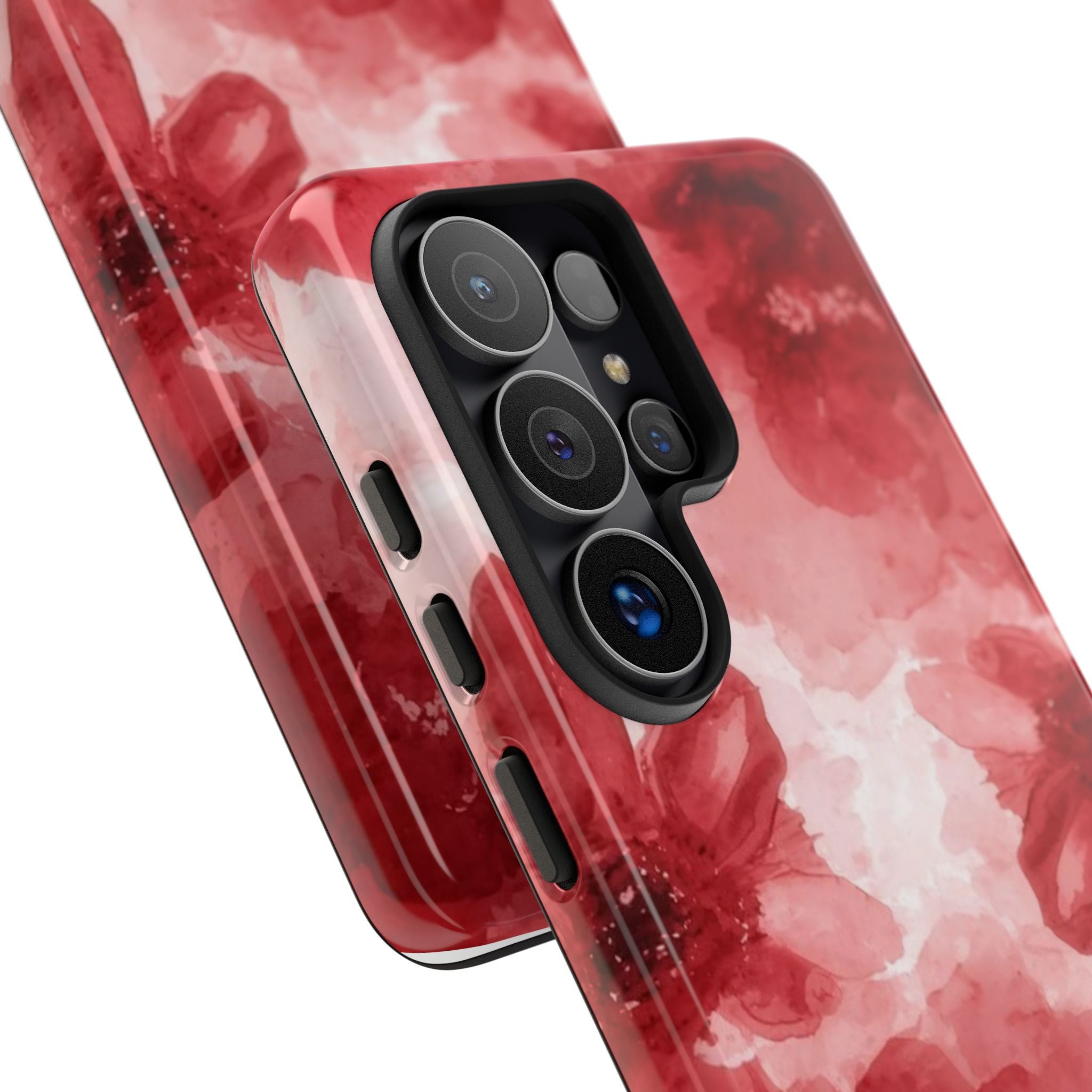 Floral Red Watercolor Tough Phone Case