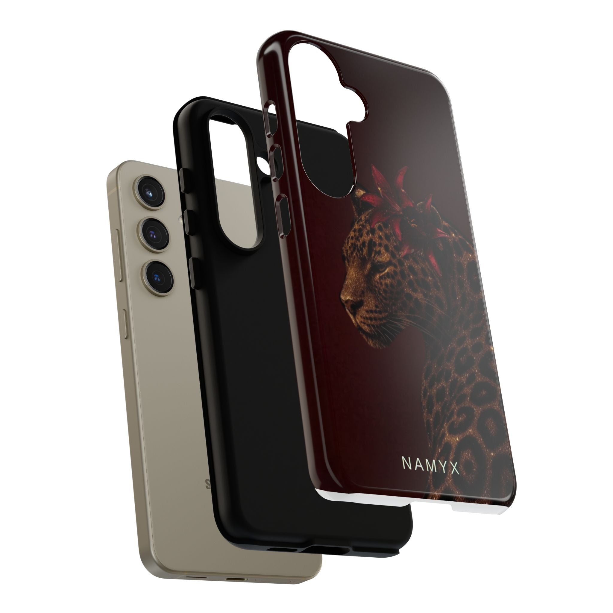 Leopard Floral Tough Phone Case