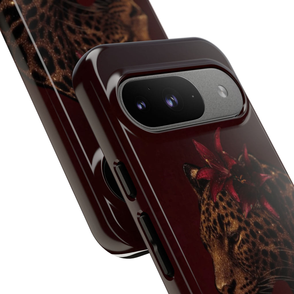 Leopard Floral Tough Phone Case