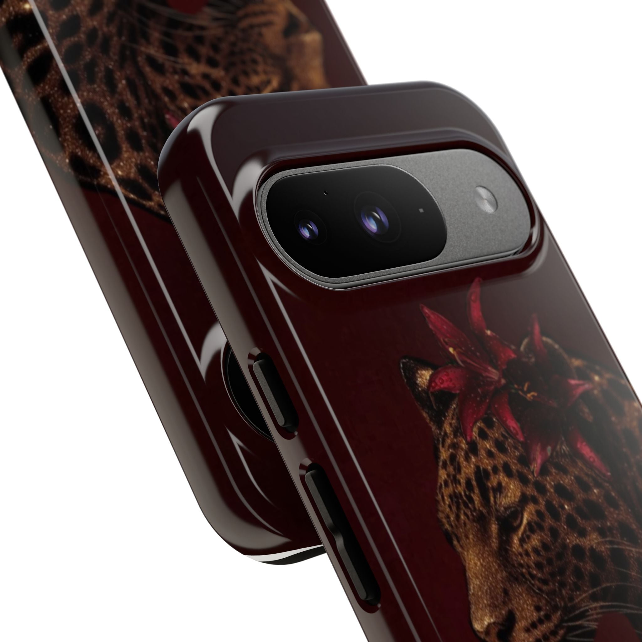 Leopard Floral Tough Phone Case