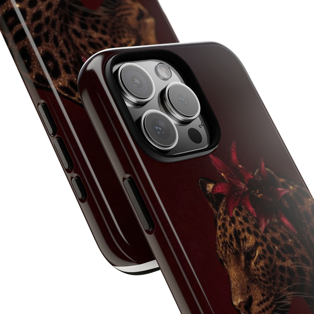 Leopard Floral Tough Phone Case