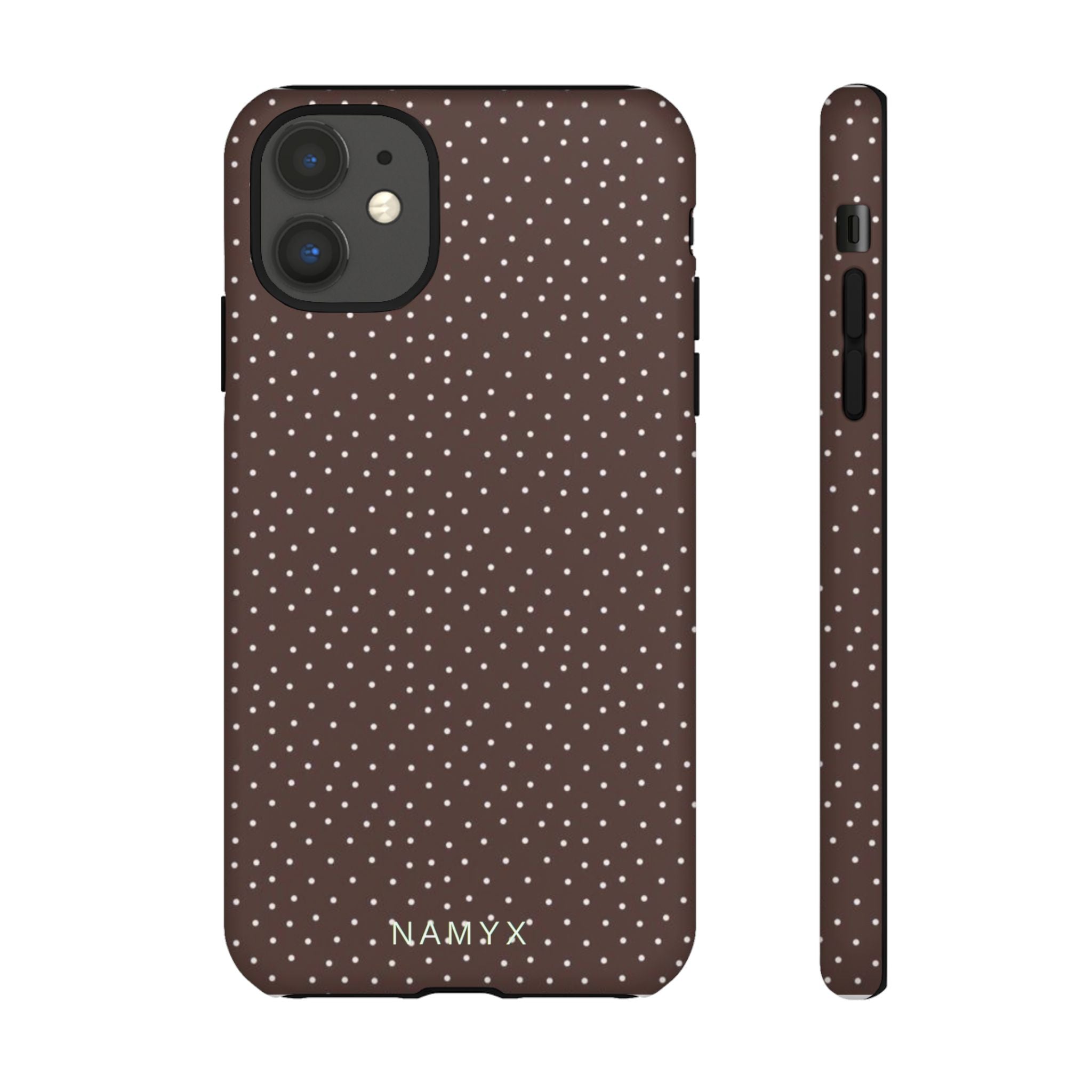 Brown Polka Dot Tough Phone Case - Slim Protective iPhone Cover
