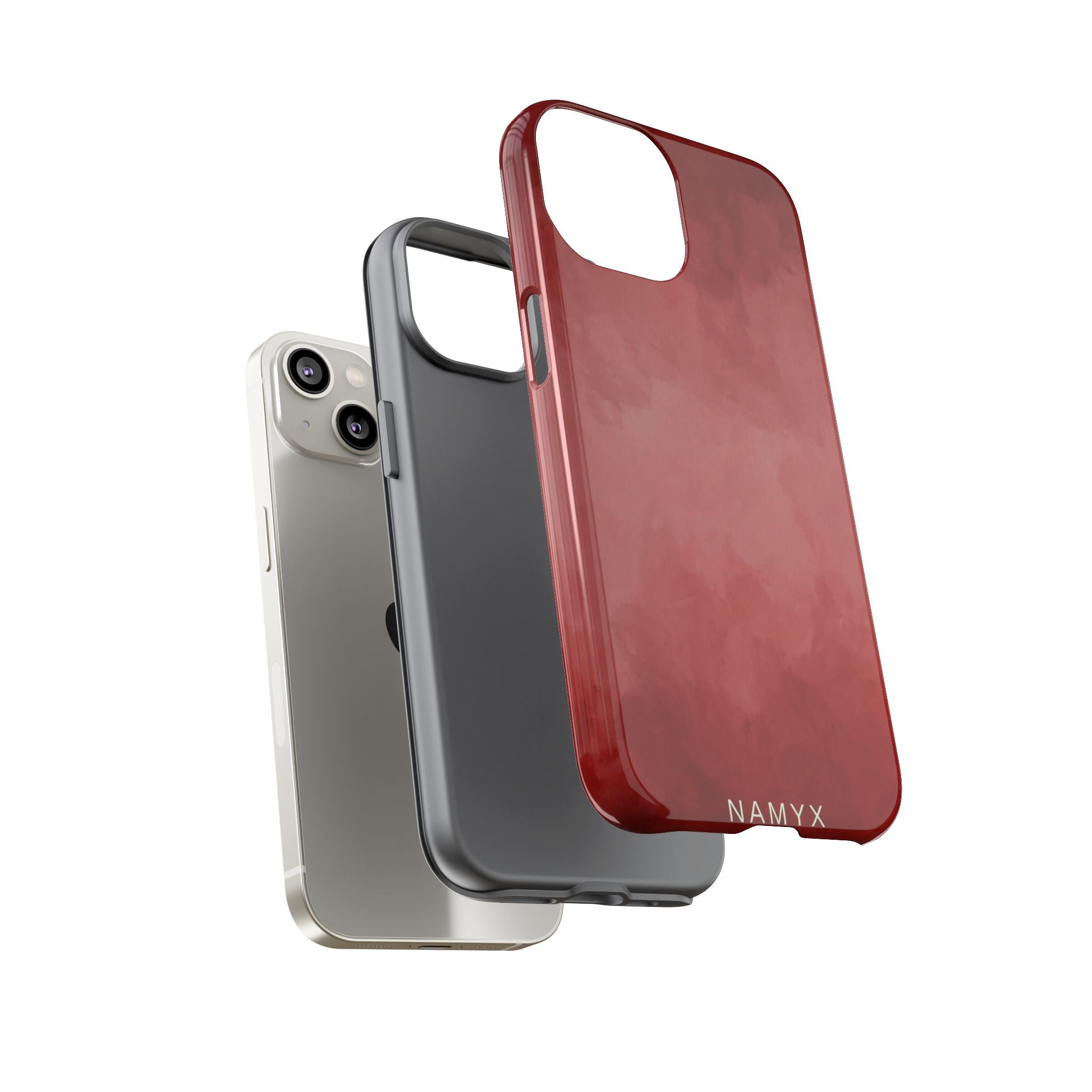 Red Watercolor Tough Phone Case — Durable Protective iPhone Cover