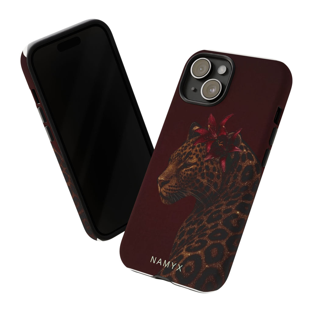 Leopard Floral Tough Phone Case