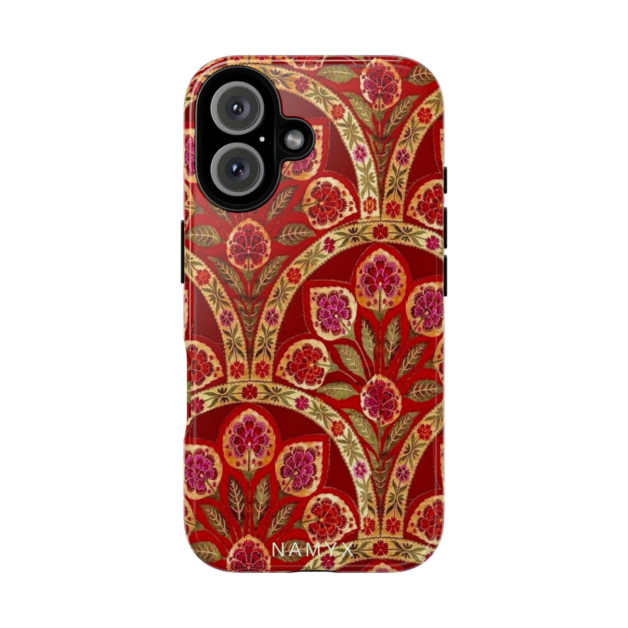 Floral Paisley Tough Phone Case — Red Gold Vintage Pattern