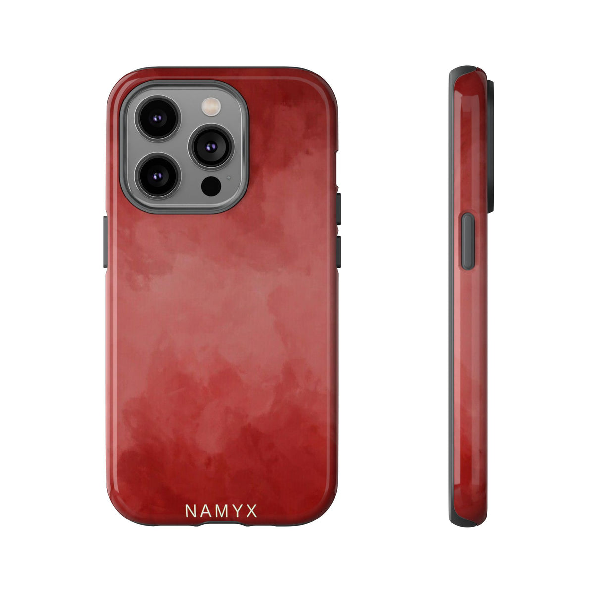 Red Watercolor Tough Phone Case — Durable Protective iPhone Cover