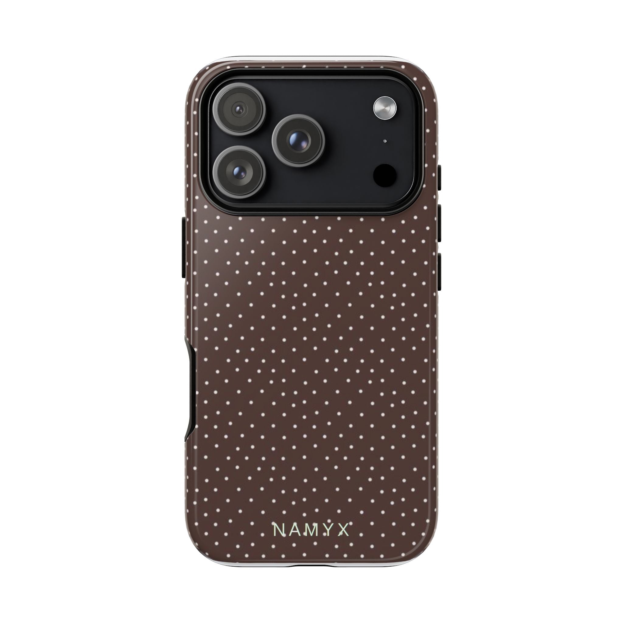 Brown Polka Dot Tough Phone Case - Slim Protective iPhone Cover