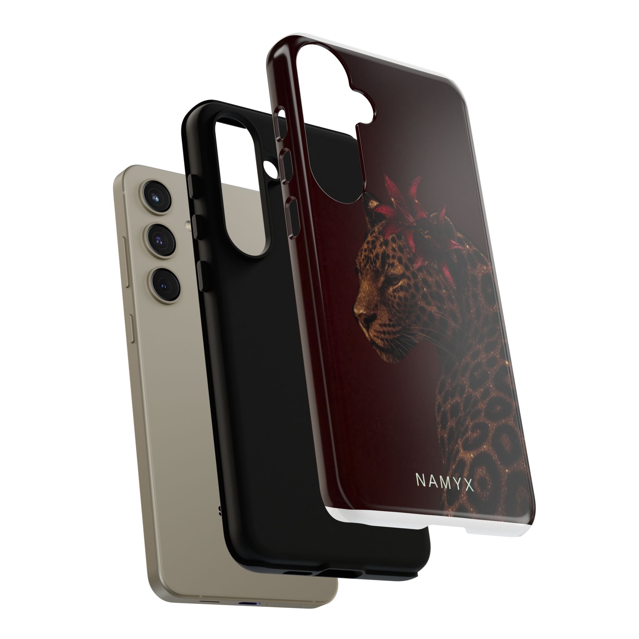 Leopard Floral Tough Phone Case