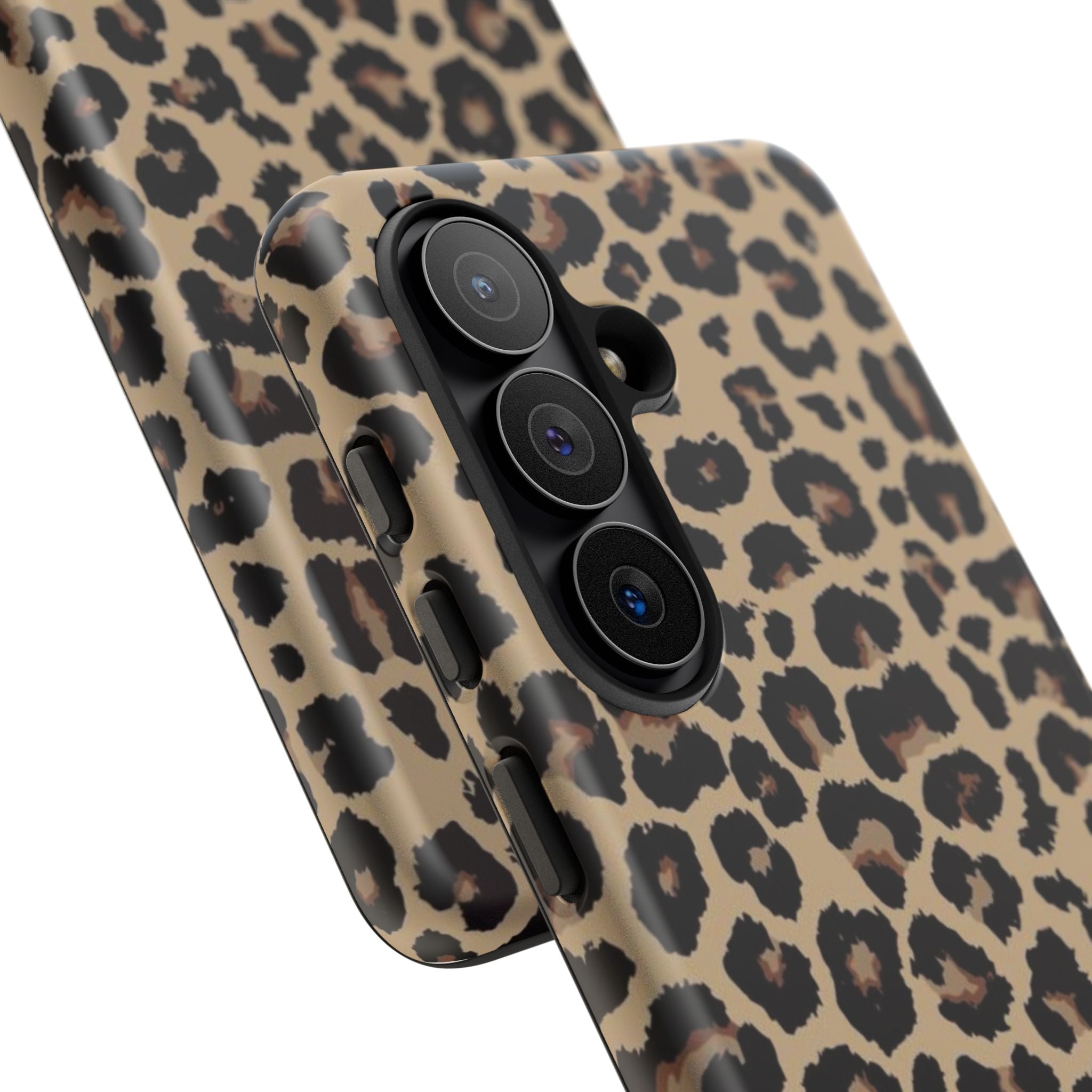 Leopard Print Tough Phone Case – Durable Protective Animal Print Phone Cover