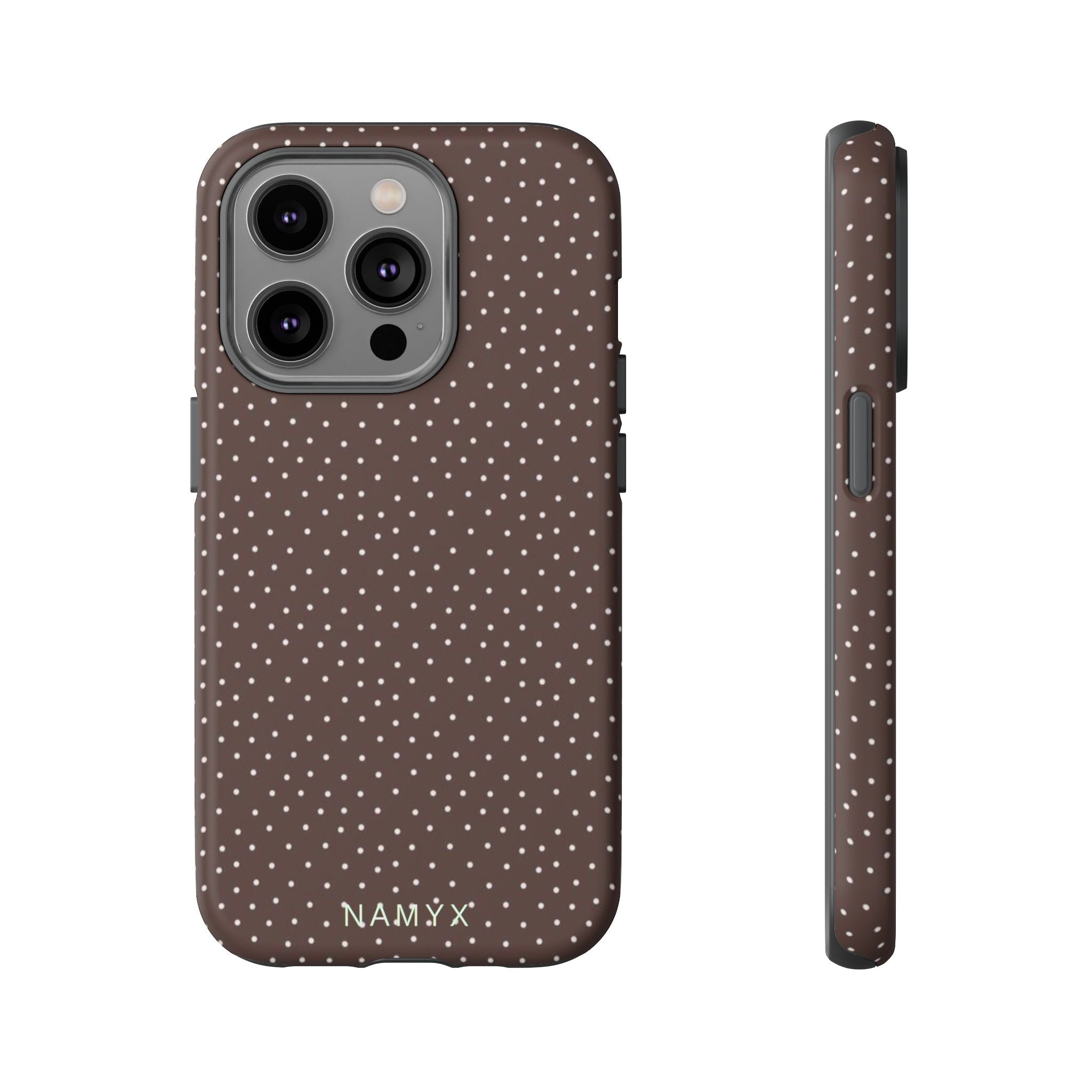 Brown Polka Dot Tough Phone Case - Slim Protective iPhone Cover