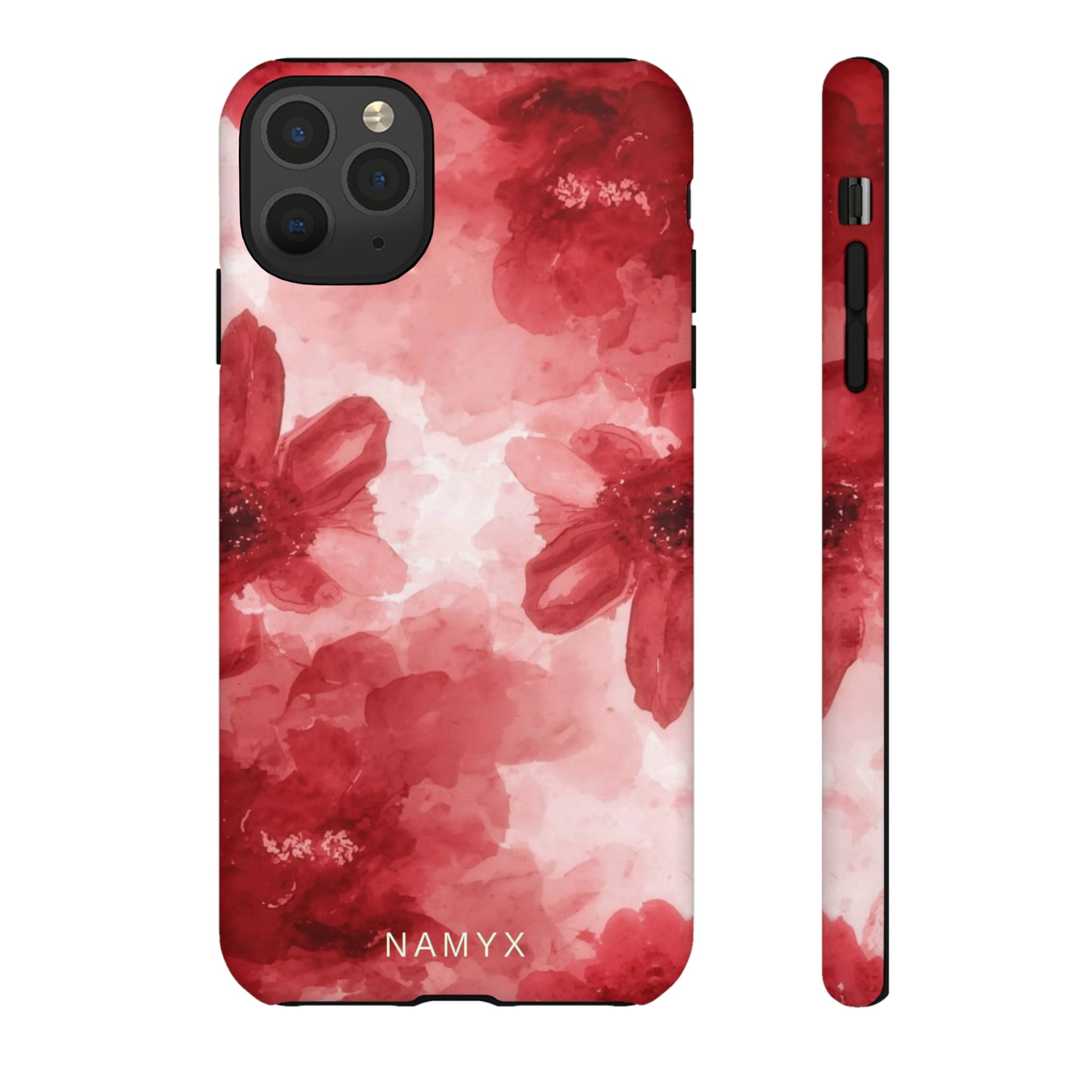 Floral Red Watercolor Tough Phone Case