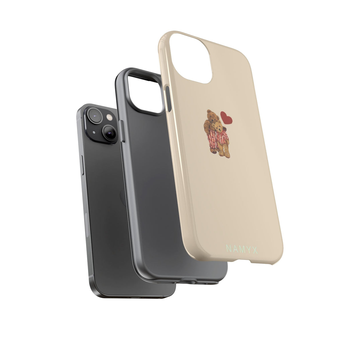 Teddy Heart Phone Case — Cute Vintage Plush Bear Protective iPhone Case