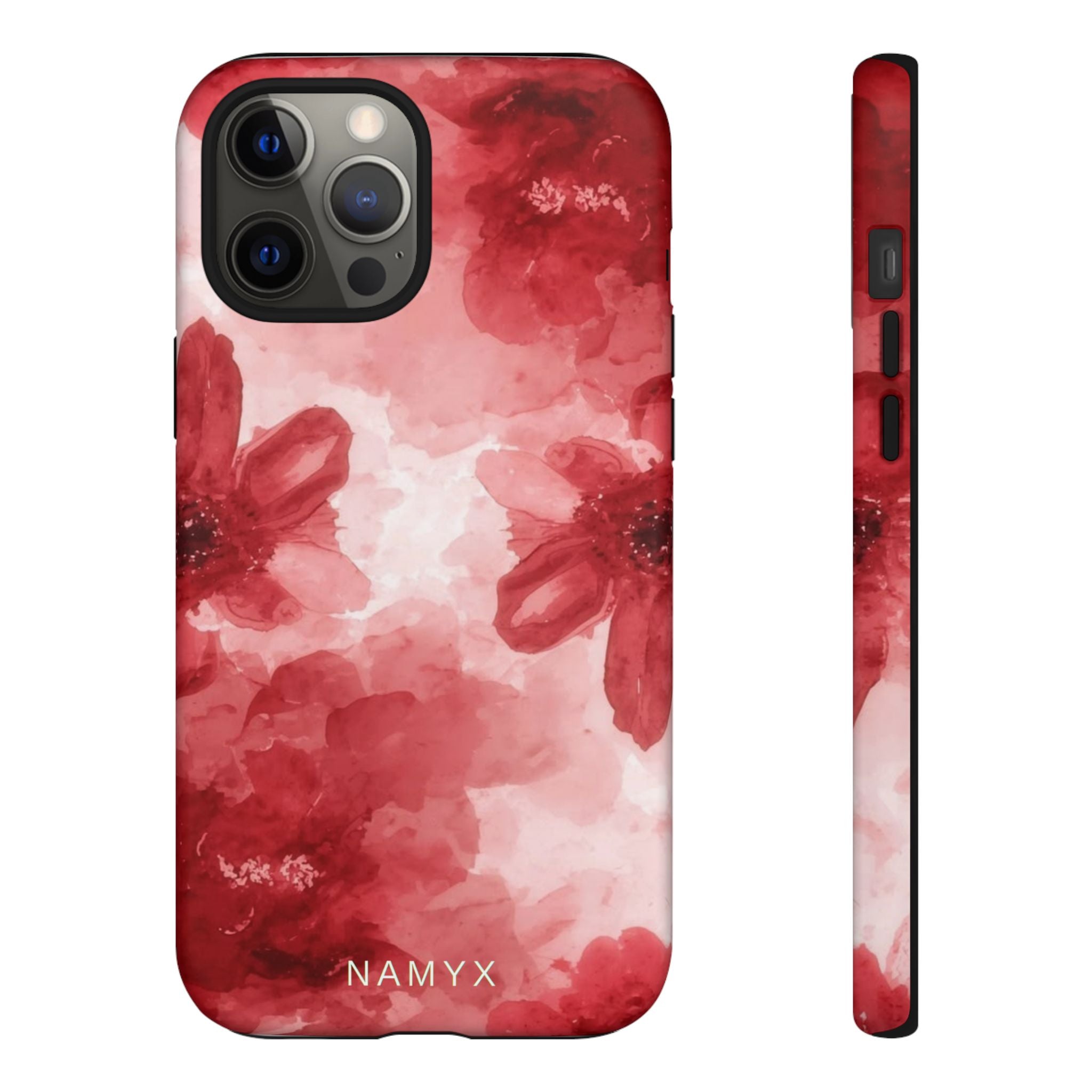 Floral Red Watercolor Tough Phone Case