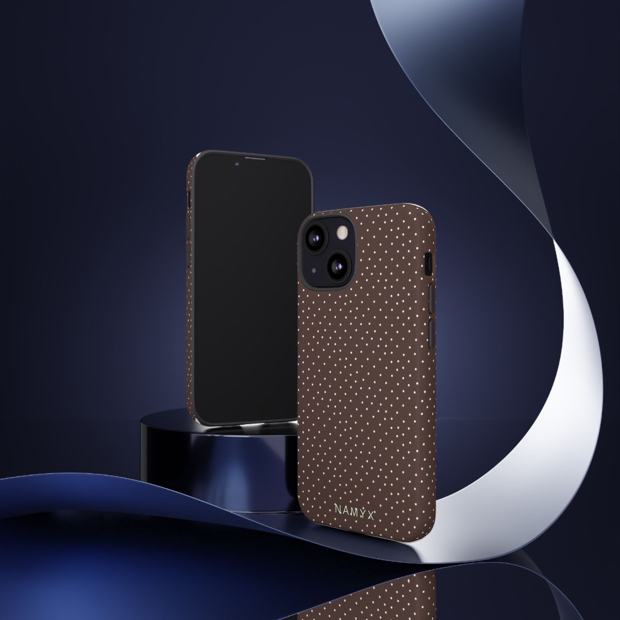 Brown Polka Dot Tough Phone Case - Slim Protective iPhone Cover