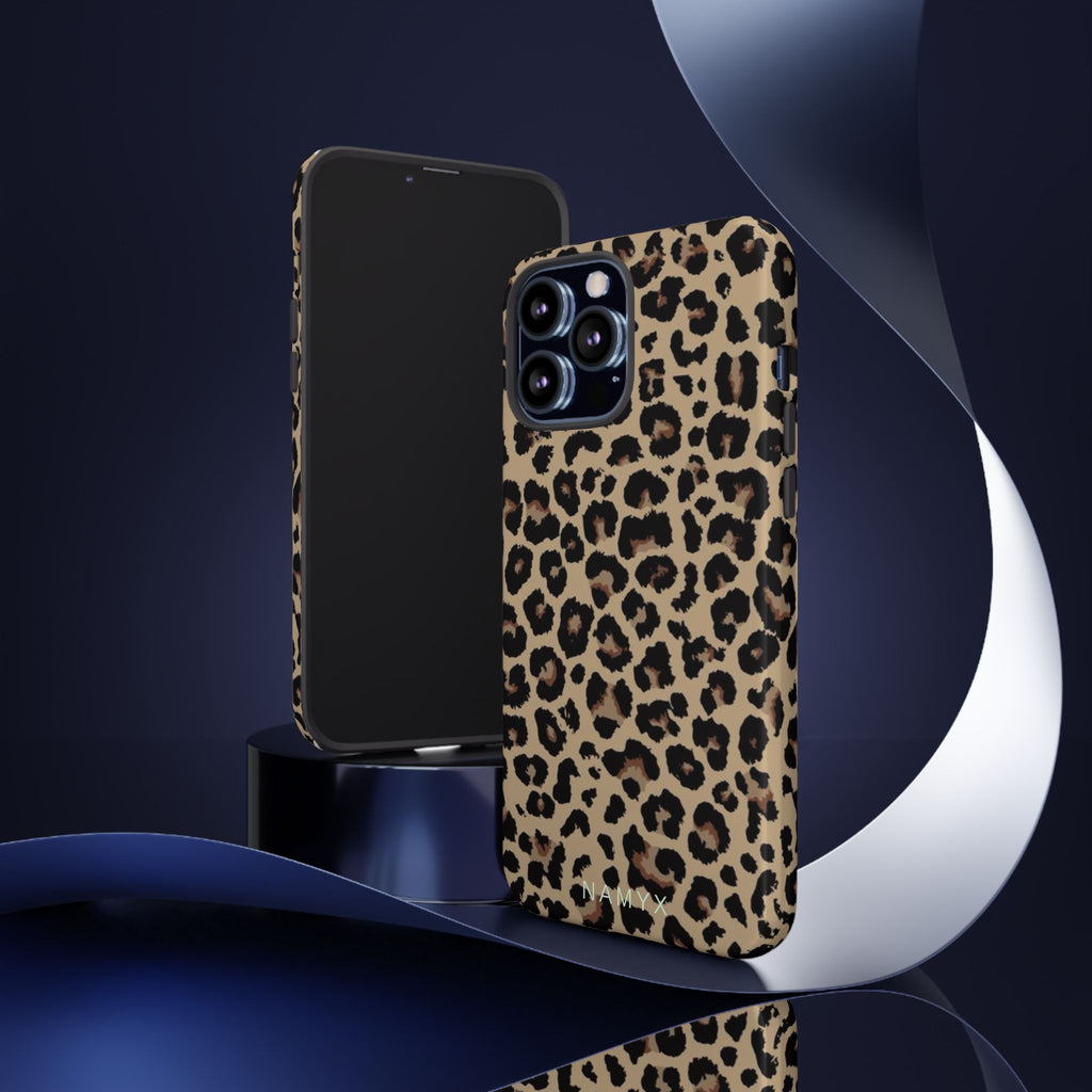 Leopard Print Tough Phone Case – Durable Protective Animal Print Phone Cover