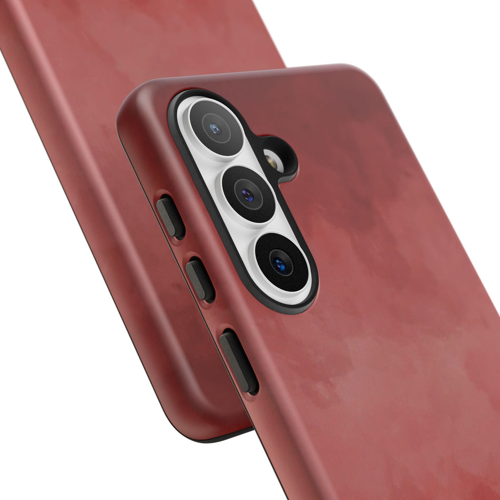 Red Watercolor Tough Phone Case — Durable Protective iPhone Cover