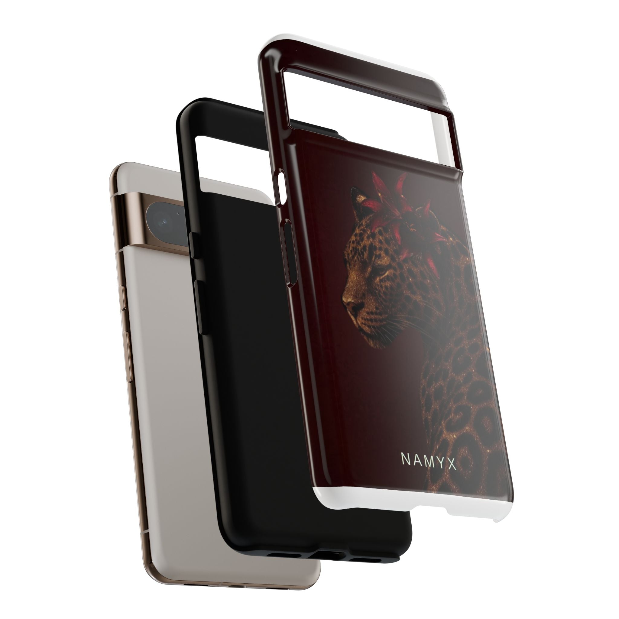 Leopard Floral Tough Phone Case