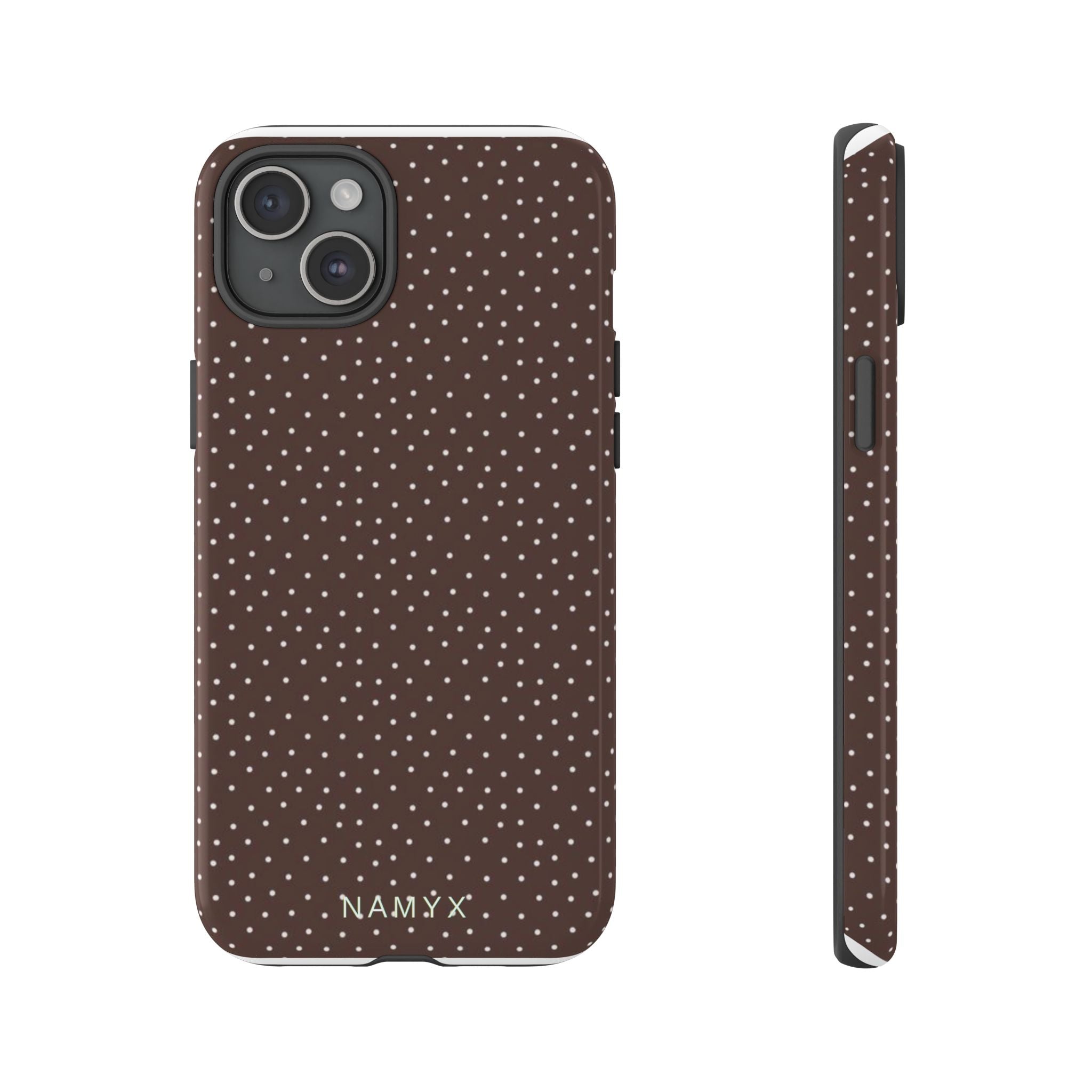 Brown Polka Dot Tough Phone Case - Slim Protective iPhone Cover