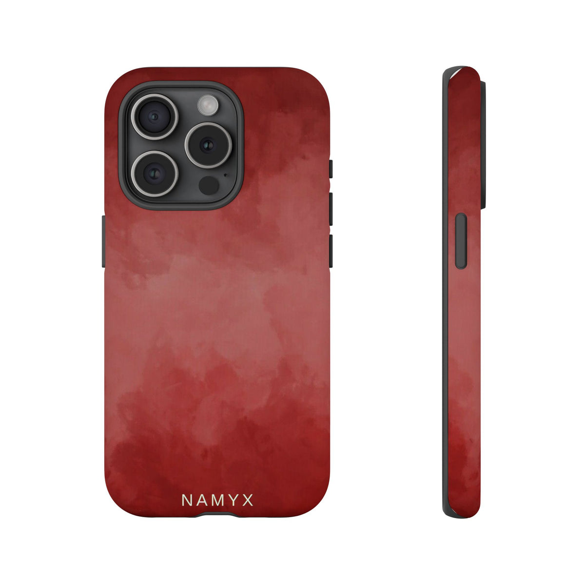 Red Watercolor Tough Phone Case — Durable Protective iPhone Cover
