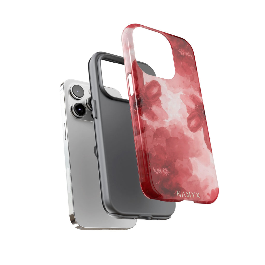 Floral Red Watercolor Tough Phone Case