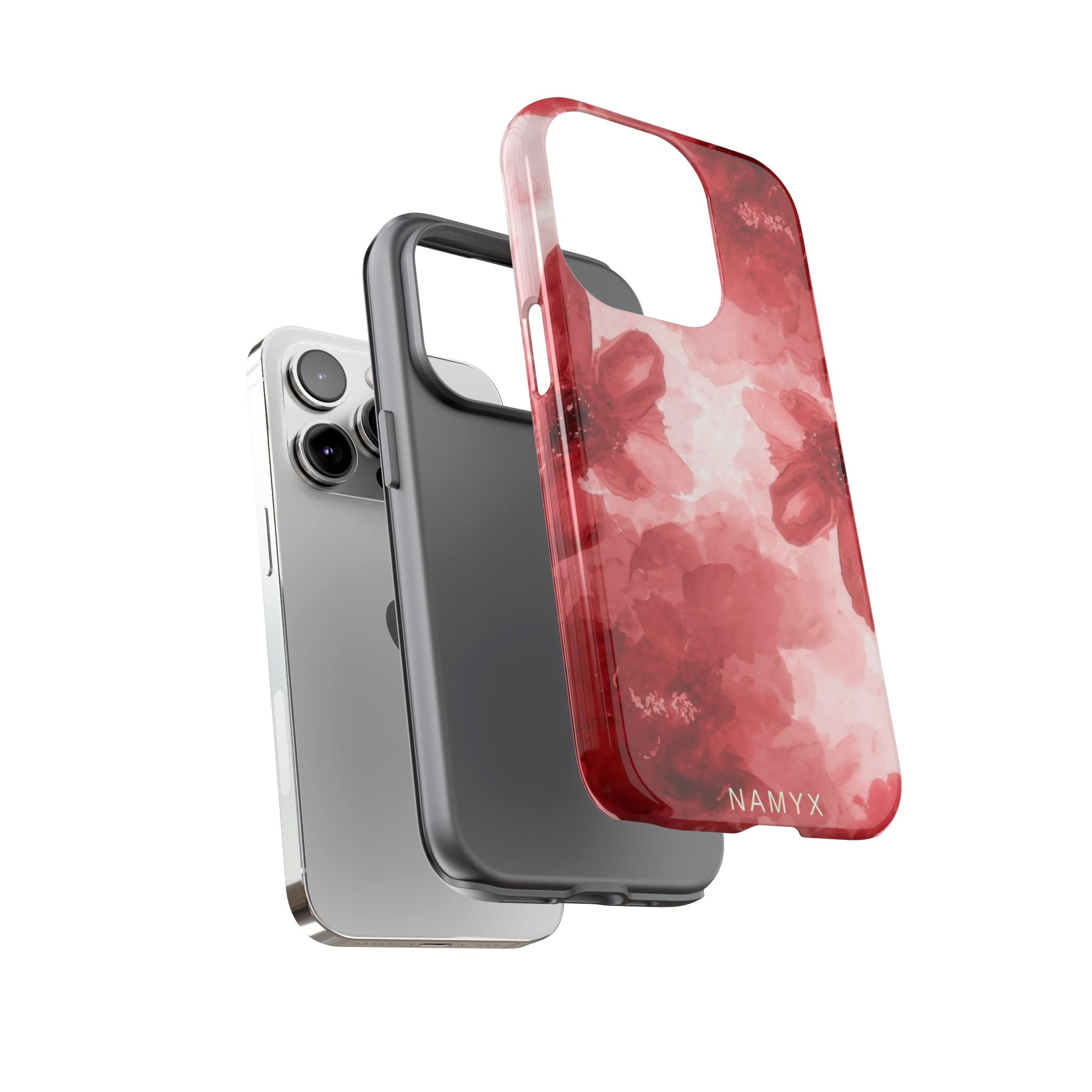 Floral Red Watercolor Tough Phone Case