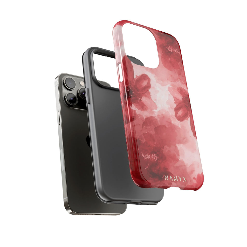 Floral Red Watercolor Tough Phone Case