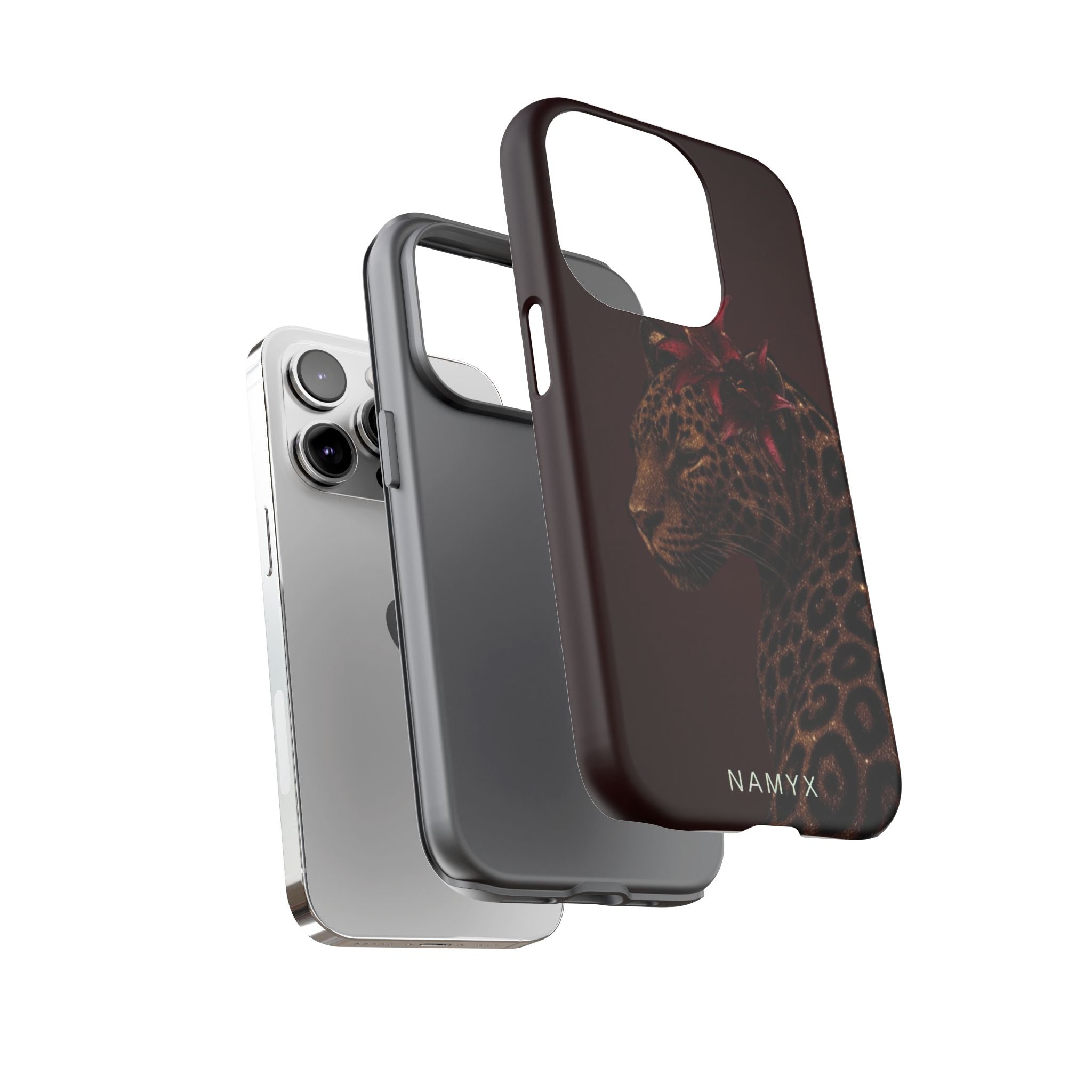 Leopard Floral Tough Phone Case
