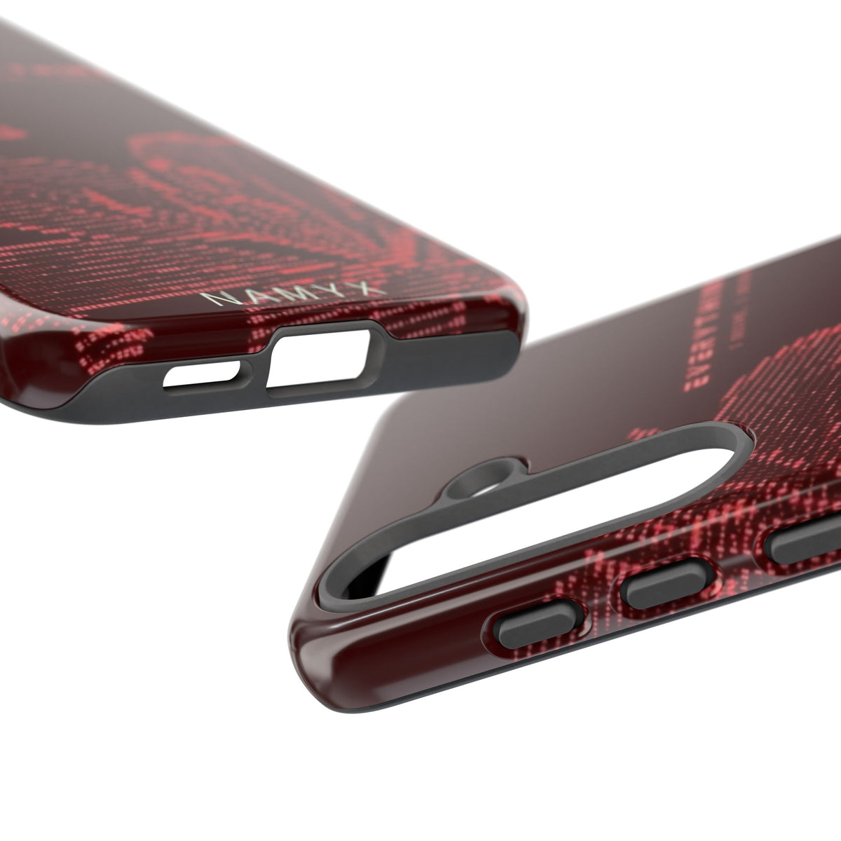 Floral Tough Phone Case — 'Everything' Burgundy Protective Cover