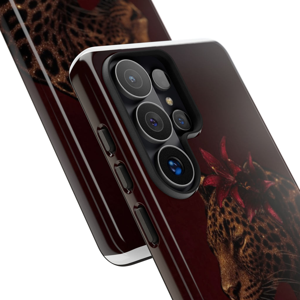 Leopard Floral Tough Phone Case