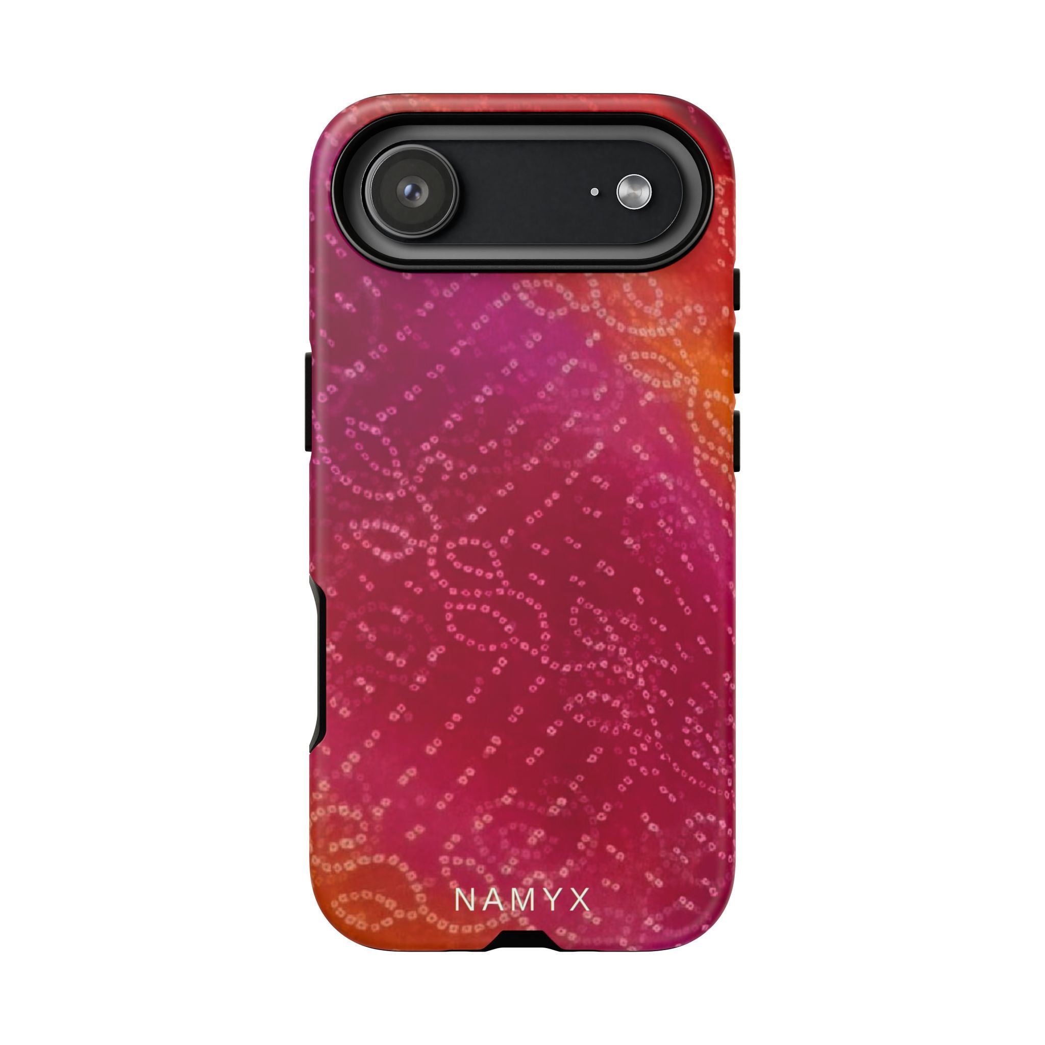 Floral Bandana Tough Case — Protective Phone Case with Pink Orange Paisley Design