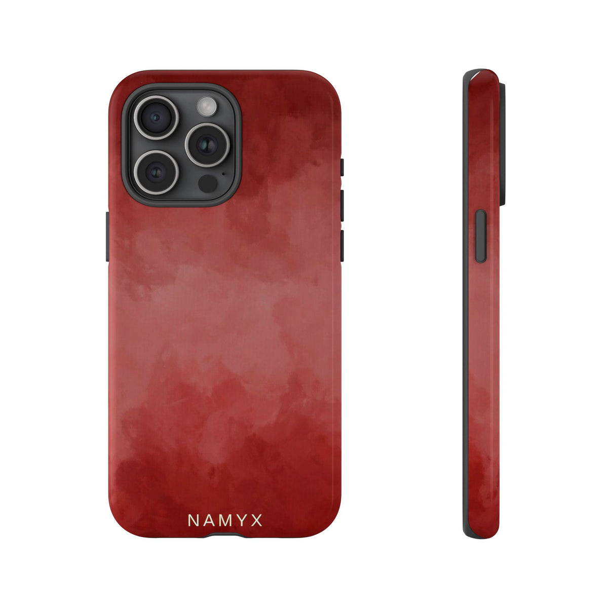 Red Watercolor Tough Phone Case — Durable Protective iPhone Cover